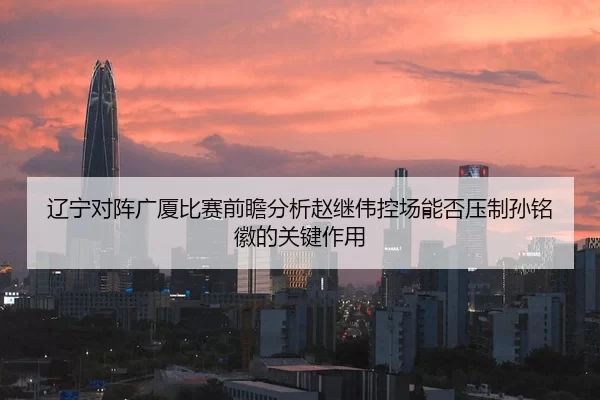 辽宁对阵广厦比赛前瞻分析赵继伟控场能否压制孙铭徽的关键作用
